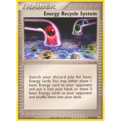 Energy Recycle System 73/108 EX Power Keepers Uncommon Trainer Pokemon Card NEAR MINT TCG