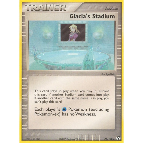 Glacia's Stadium 76/108 EX Power Keepers Uncommon Trainer Pokemon Card NEAR MINT TCG