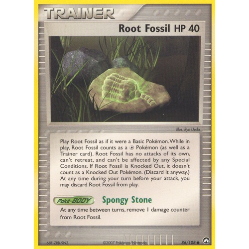 Root Fossil 86/108 EX Power Keepers Common Trainer Pokemon Card NEAR MINT TCG