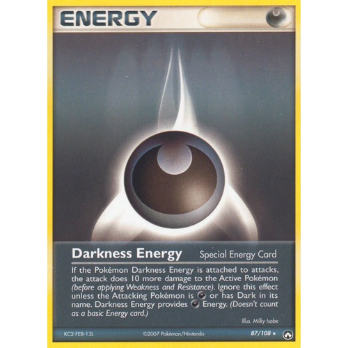 Darkness Energy 87/108 EX Power Keepers Rare Pokemon Card NEAR MINT TCG
