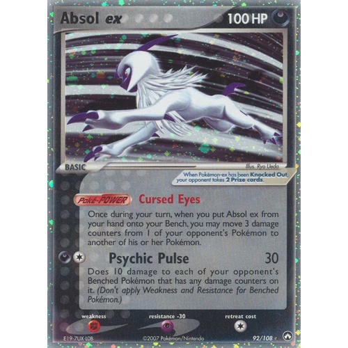 Absol ex 92/108 EX Power Keepers Holo Ultra Rare Pokemon Card NEAR MINT TCG