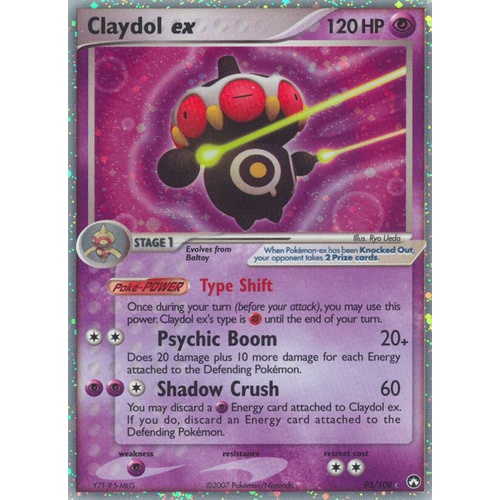 Claydol ex 93/108 EX Power Keepers Holo Ultra Rare Pokemon Card NEAR MINT TCG