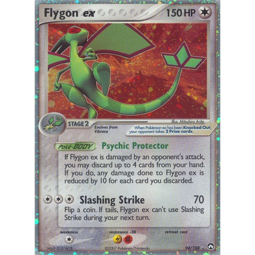 Flygon ex 94/108 EX Power Keepers Holo Ultra Rare Pokemon Card NEAR MINT TCG