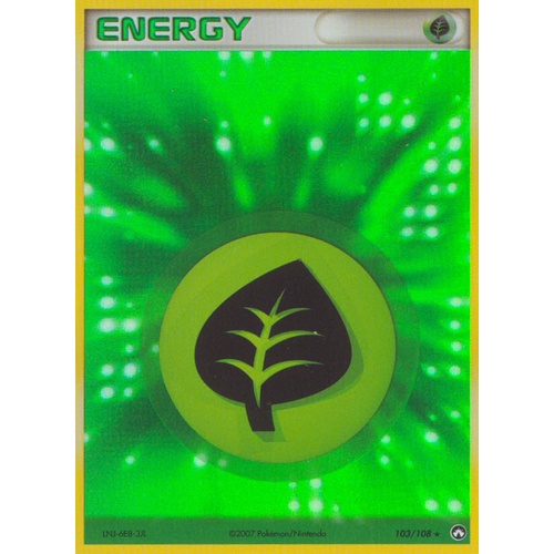 Grass Energy 103/108 EX Power Keepers Holo Rare Pokemon Card NEAR MINT TCG