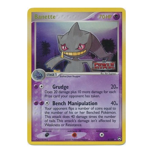 Banette 4/108 EX Power Keepers Reverse Holo Rare Pokemon Card NEAR MINT TCG