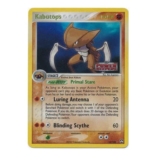 Kabutops 10/108 EX Power Keepers Reverse Holo Rare Pokemon Card NEAR MINT TCG