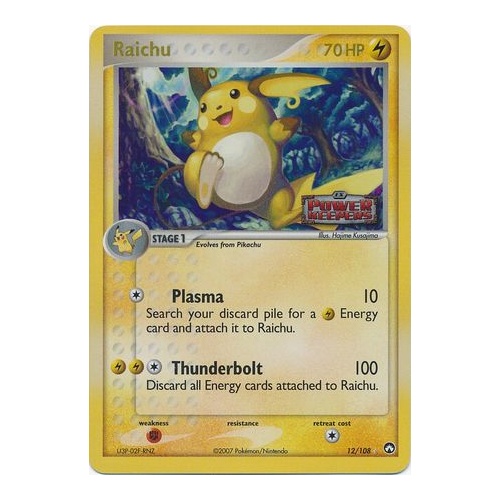 Raichu 12/108 EX Power Keepers Reverse Holo Rare Pokemon Card NEAR MINT TCG