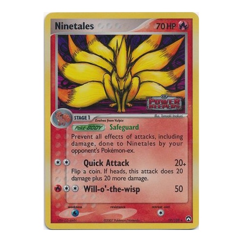 Ninetales 19/108 EX Power Keepers Reverse Holo Rare Pokemon Card NEAR MINT TCG