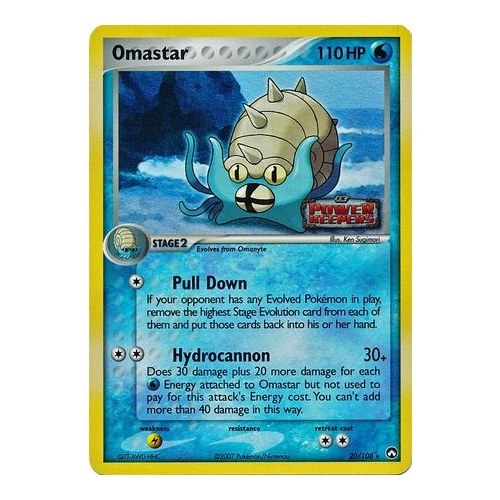 Omastar 20/108 EX Power Keepers Reverse Holo Rare Pokemon Card NEAR MINT TCG