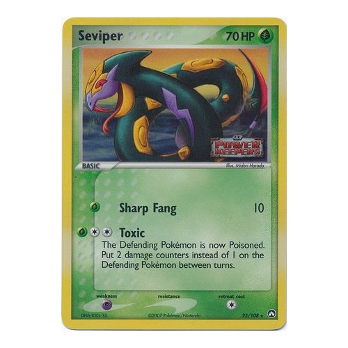 Seviper 23/108 EX Power Keepers Reverse Holo Rare Pokemon Card NEAR MINT TCG