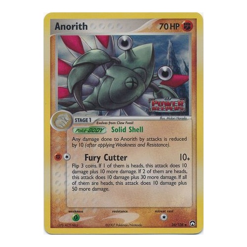 Anorith 26/108 EX Power Keepers Reverse Holo Uncommon Pokemon Card NEAR MINT TCG
