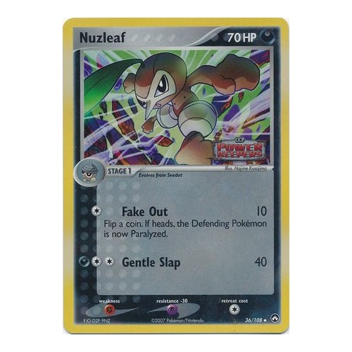 Nuzleaf 36/108 EX Power Keepers Reverse Holo Uncommon Pokemon Card NEAR MINT TCG