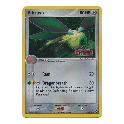 Vibrava 40/108 EX Power Keepers Reverse Holo Uncommon Pokemon Card NEAR MINT TCG
