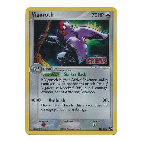 Vigoroth 41/108 EX Power Keepers Reverse Holo Uncommon Pokemon Card NEAR MINT TCG