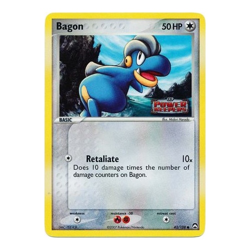 Bagon 43/108 EX Power Keepers Reverse Holo Common Pokemon Card NEAR MINT TCG