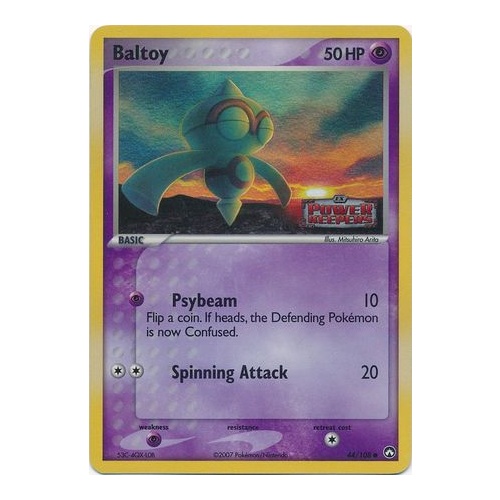 Baltoy 44/108 EX Power Keepers Reverse Holo Common Pokemon Card NEAR MINT TCG