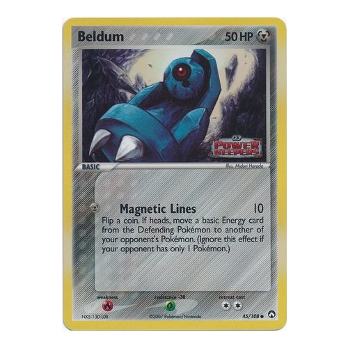 Beldum 45/108 EX Power Keepers Reverse Holo Common Pokemon Card NEAR MINT TCG