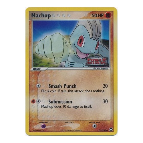 Machop 53/108 EX Power Keepers Reverse Holo Common Pokemon Card NEAR MINT TCG