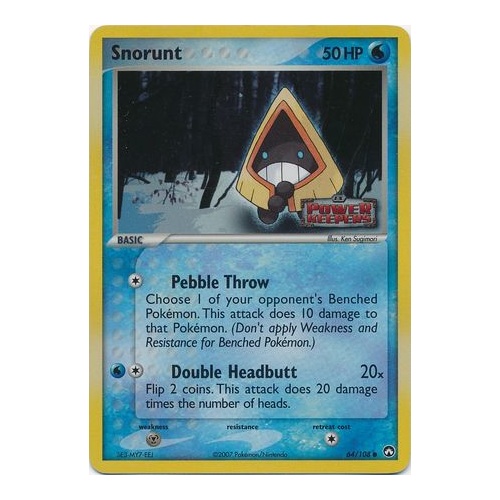 Snorunt 64/108 EX Power Keepers Reverse Holo Common Pokemon Card NEAR MINT TCG