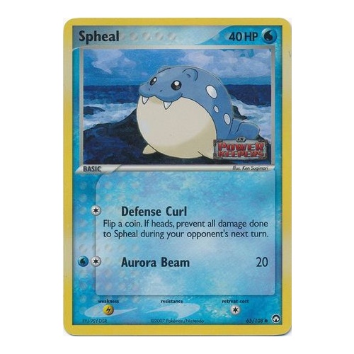 Spheal 65/108 EX Power Keepers Reverse Holo Common Pokemon Card NEAR MINT TCG