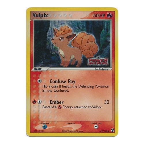Vulpix 69/108 EX Power Keepers Reverse Holo Common Pokemon Card NEAR MINT TCG