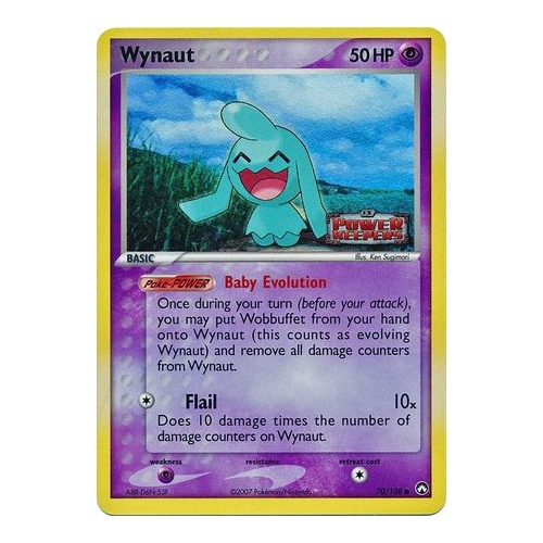Wynaut 70/108 EX Power Keepers Reverse Holo Common Pokemon Card NEAR MINT TCG
