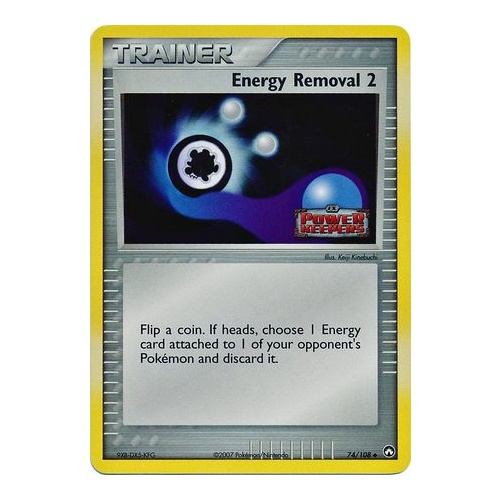 Energy Removal 2 74/108 EX Power Keepers Reverse Holo Uncommon Trainer Pokemon Card NEAR MINT TCG