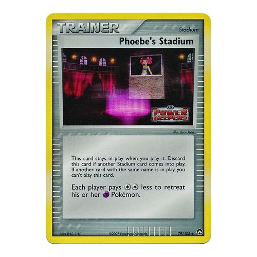 Phoebe's Stadium 79/108 EX Power Keepers Reverse Holo Uncommon Trainer Pokemon Card NEAR MINT TCG