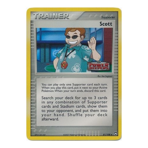 Scott 81/108 EX Power Keepers Reverse Holo Uncommon Trainer Pokemon Card NEAR MINT TCG