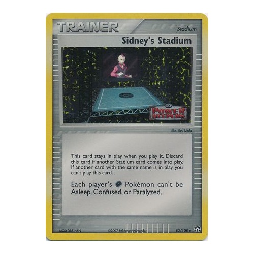 Sidney's Stadium 82/108 EX Power Keepers Reverse Holo Uncommon Trainer Pokemon Card NEAR MINT TCG