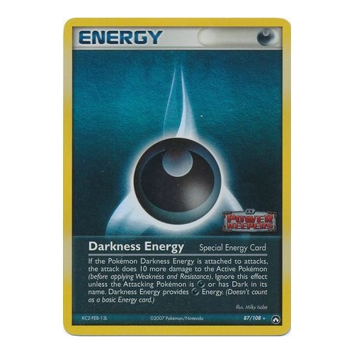 Darkness Energy 87/108 EX Power Keepers Reverse Holo Rare Pokemon Card NEAR MINT TCG