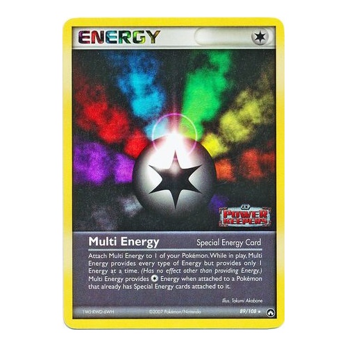 Multi Energy 89/108 EX Power Keepers Reverse Holo Rare Pokemon Card NEAR MINT TCG
