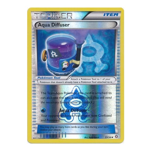Aqua Diffuser 23/34 XY Double Crisis Reverse Holo Uncommon Trainer Pokemon Card NEAR MINT TCG