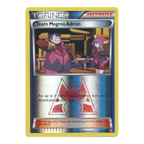 Team Magma Admin 29/34 XY Double Crisis Reverse Holo Uncommon Trainer Pokemon Card NEAR MINT TCG