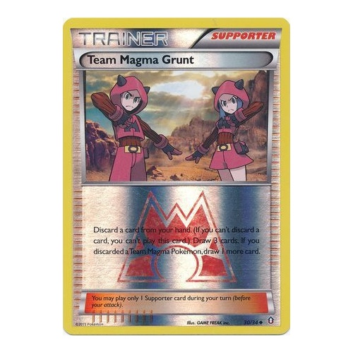 Team Magma Grunt 30/34 XY Double Crisis Reverse Holo Uncommon Trainer Pokemon Card NEAR MINT TCG