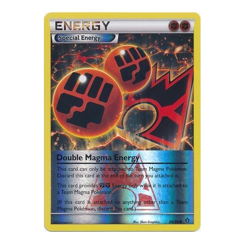 Double Magma Energy 34/34 XY Double Crisis Reverse Holo Uncommon Pokemon Card NEAR MINT TCG