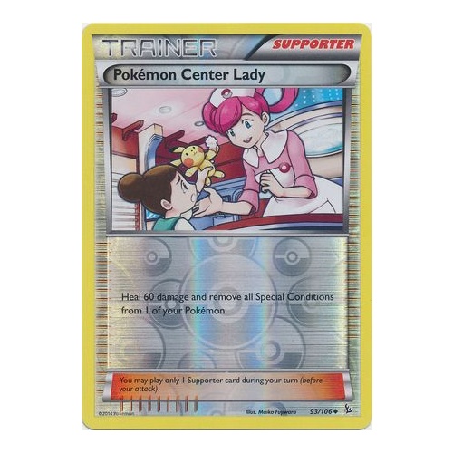 Pokemon Center Lady 93/106 XY Flashfire Reverse Holo ...