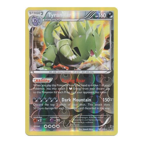POKEMON TCG XY FATES COLLIDE TYRANITAR 56//124 RARE HOLO REVERSE