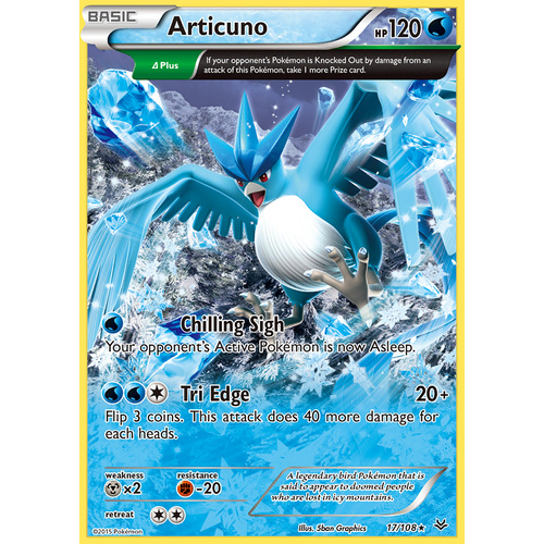 Articuno 17/108 XY Roaring Skies Rare Pokemon Card NEAR MINT TCG