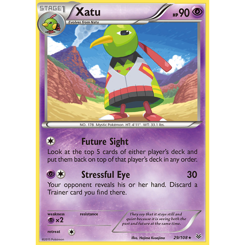 Xatu 29/108 XY Roaring Skies Rare Pokemon Card NEAR MINT TCG