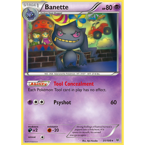 Banette 31/108 XY Roaring Skies Rare Pokemon Card NEAR MINT TCG
