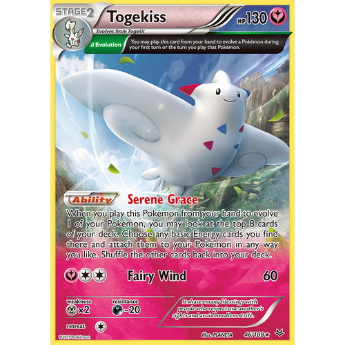 Togekiss 46/108 XY Roaring Skies Holo Rare Pokemon Card NEAR MINT TCG
