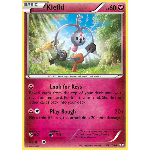 Klefki 48/108 XY Roaring Skies Rare Pokemon Card NEAR MINT TCG