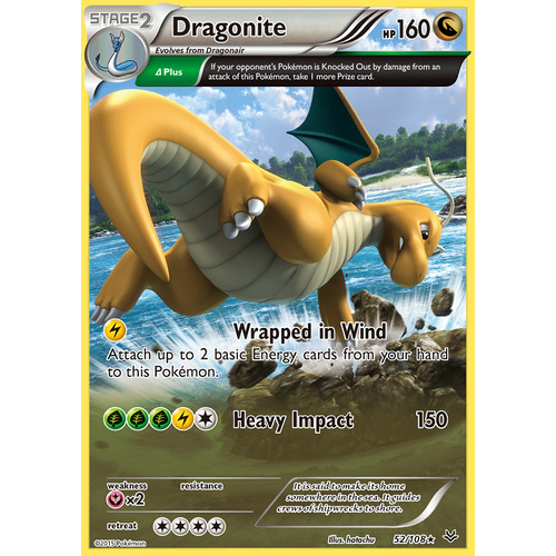 Dragonite 52/108 XY Roaring Skies Holo Rare Pokemon Card NEAR MINT TCG