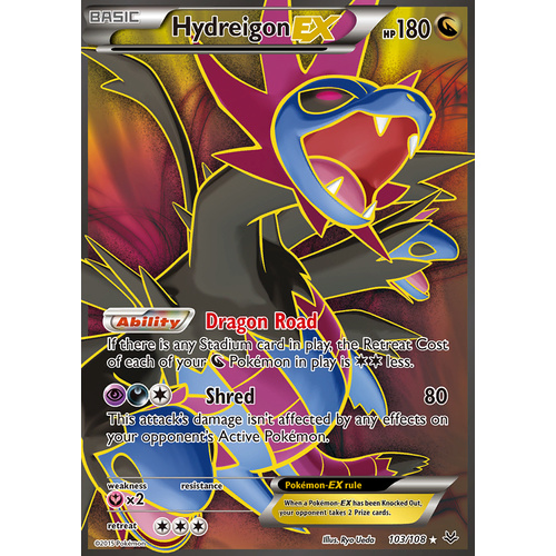 Hydreigon EX 103/108 XY Roaring Skies Holo Ultra Rare Full Art Pokemon Card NEAR MINT TCG