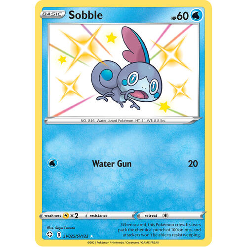 Sobble SV25/SV122 SWSH Shining Fates Holo Shiny Rare Pokemon Card NEAR MINT TCG