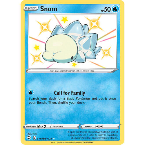 Snom SV33/SV122 SWSH Shining Fates Holo Shiny Rare Pokemon Card NEAR MINT TCG