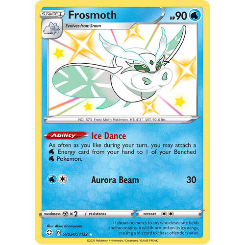 Frosmoth SV34/SV122 SWSH Shining Fates Holo Shiny Rare Pokemon Card NEAR MINT TCG