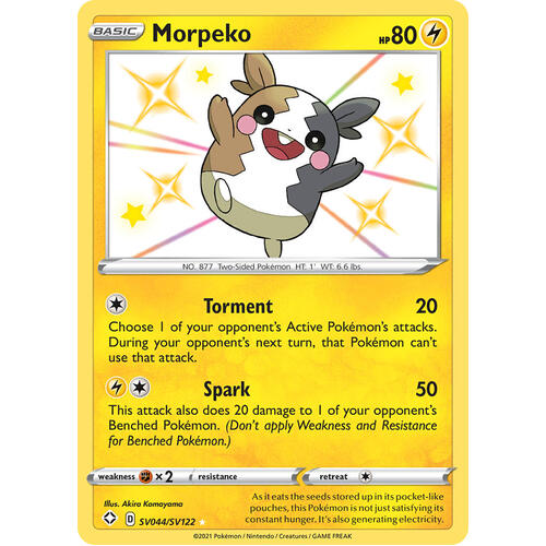 Morpeko SV44/SV122 SWSH Shining Fates Holo Shiny Rare Pokemon Card NEAR MINT TCG