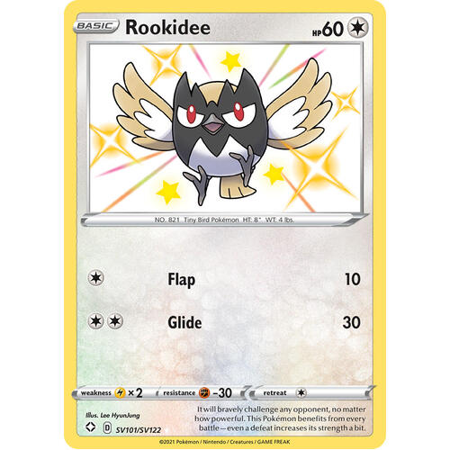 Rookidee SV101/SV122 SWSH Shining Fates Holo Shiny Rare Pokemon Card NEAR MINT TCG